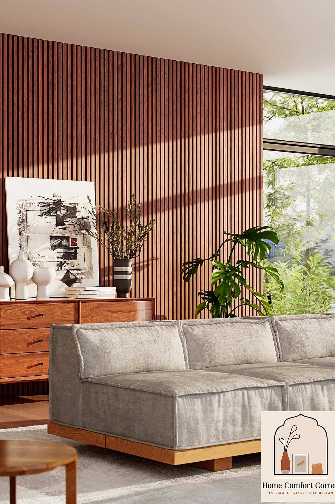 Vertical Wood Slat Wall