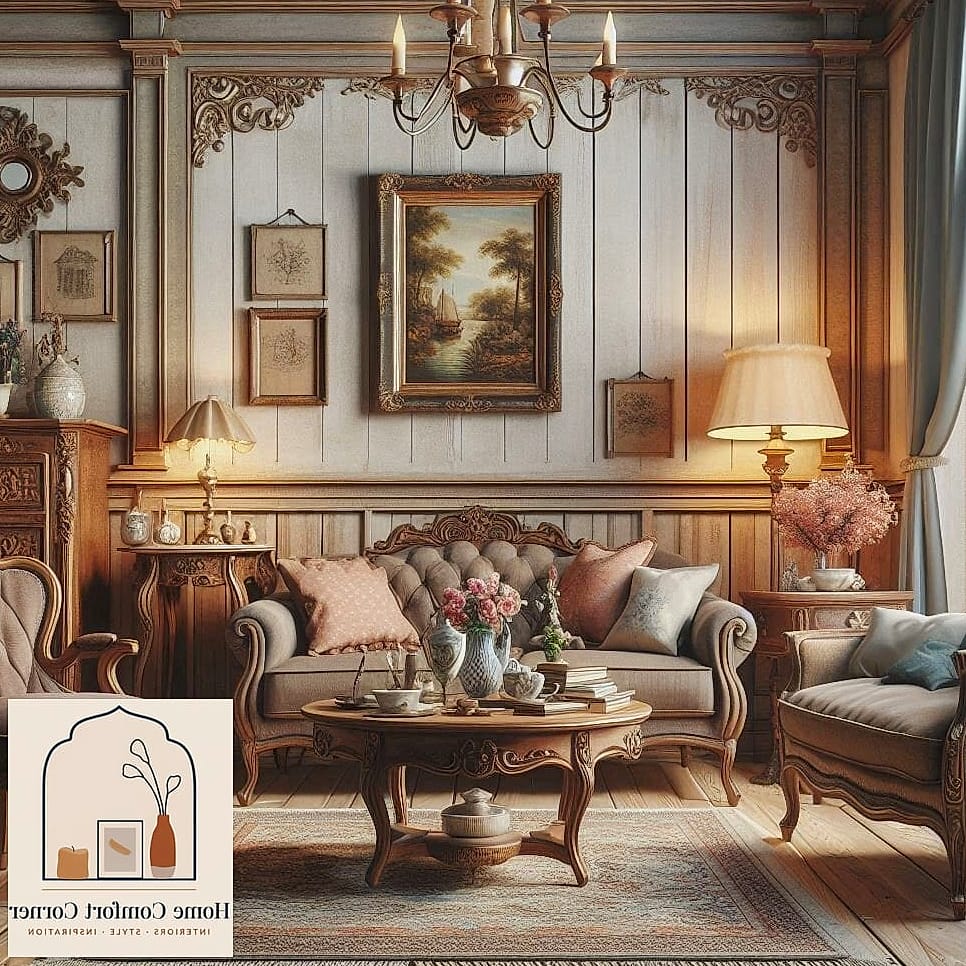Vintage and Antique Pieces Mixed With Modern Furniture