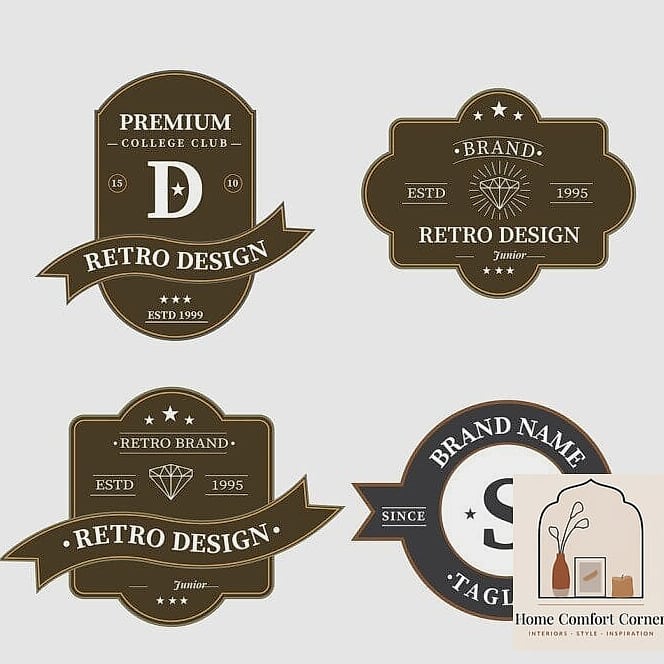 15 Beautiful Interior Design Logo Inspiration Photos Worth Saving 10 Vintage Badge or Crest Style