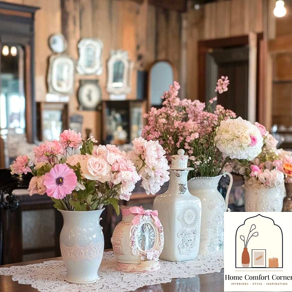 A Vintage Bar Cart Repurposed as a Flower Cart