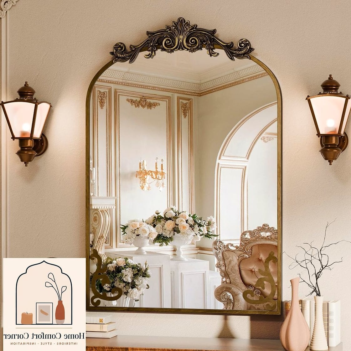 Vintage Mirrors with Ornate Frames