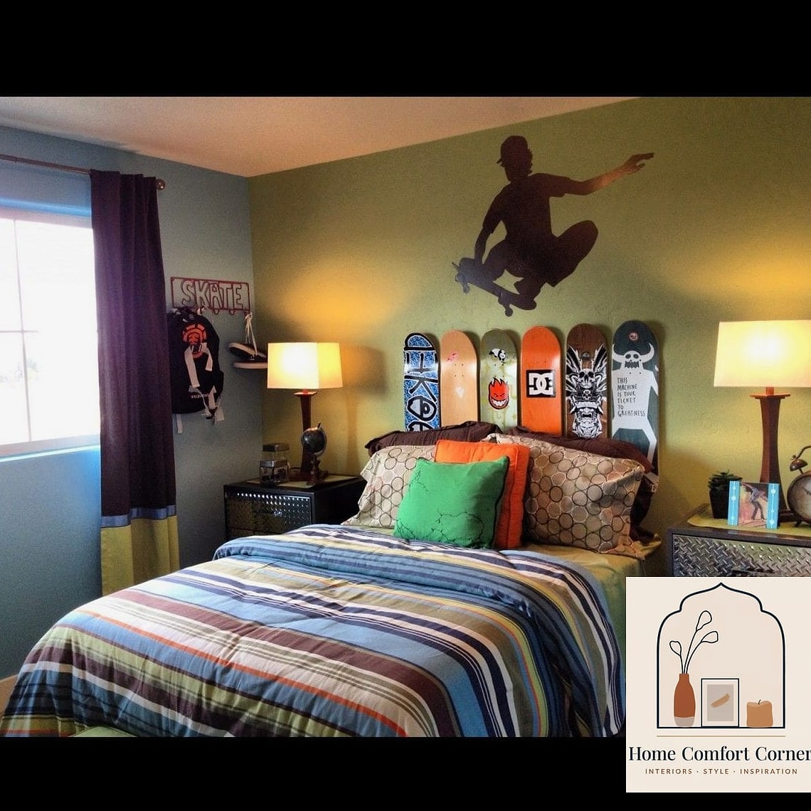 Vintage Skateboard Deck Wall Display