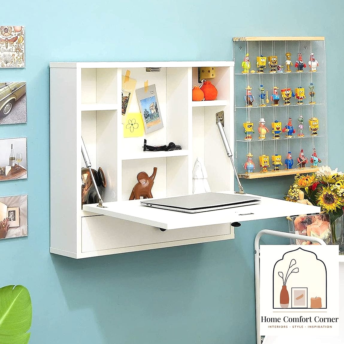 Wall-Mounted Fold-Down Desk