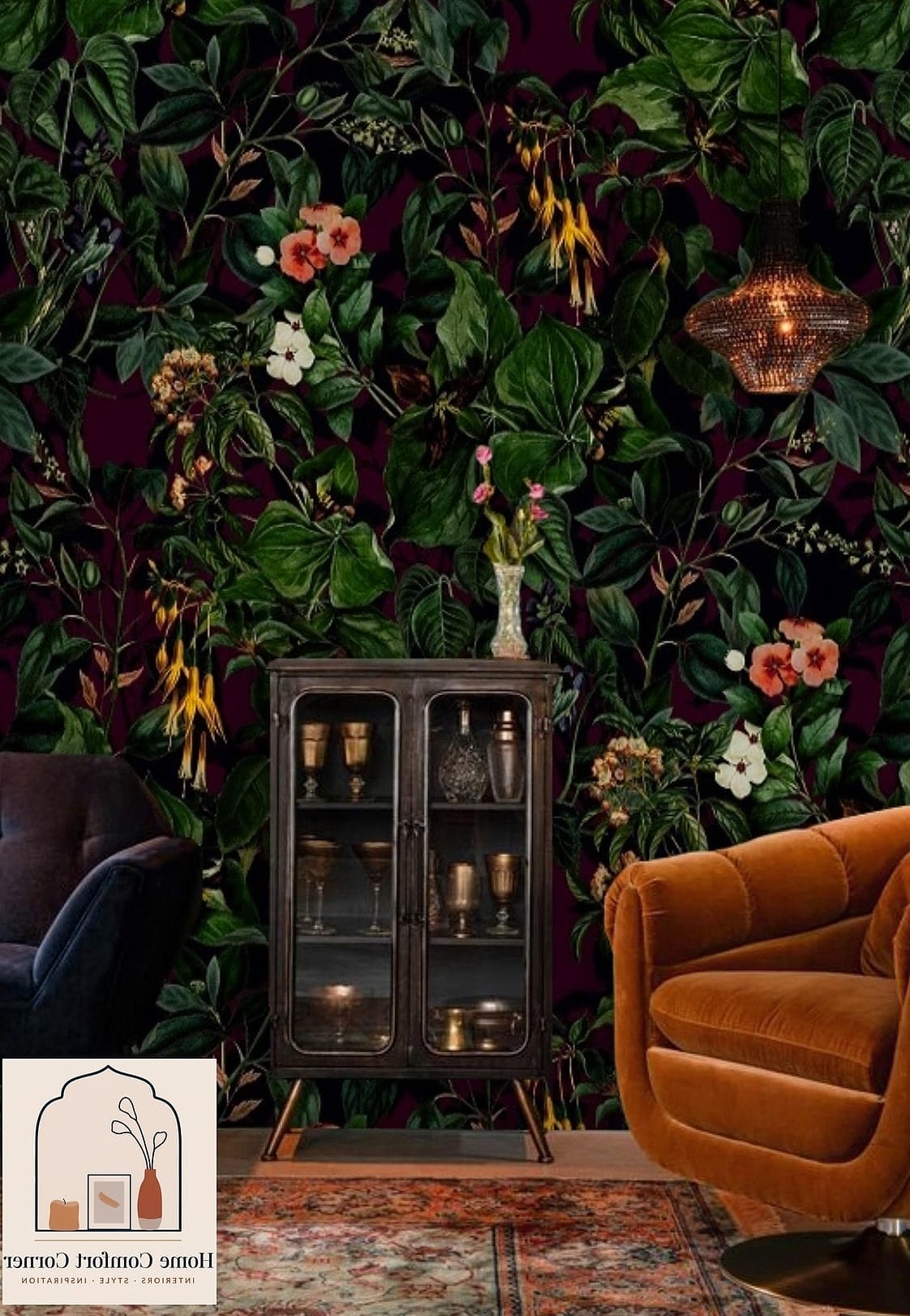 18 Vintage Interior Design Makeovers That Look Incredibly Expensive 14 Wallpaper with Botanical or Chinoiserie Prints