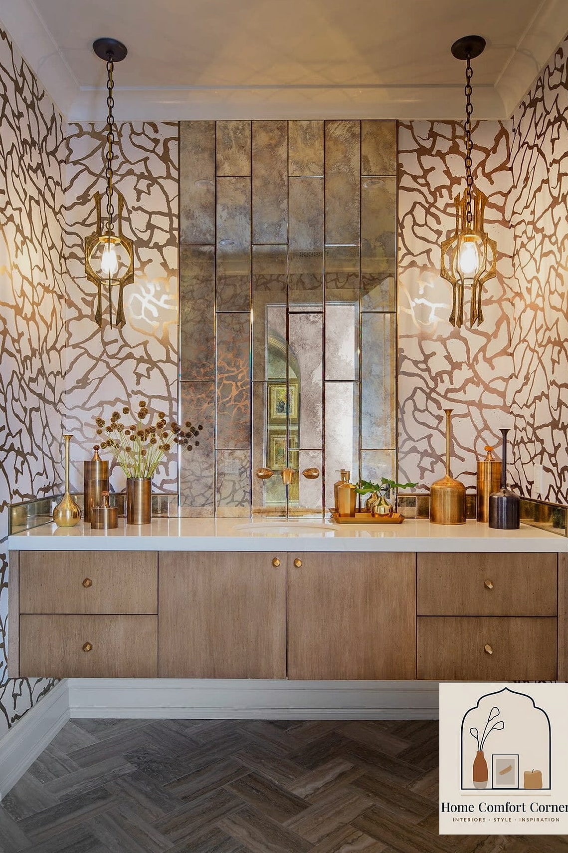 19 Boutique Interior Design Ideas Perfect for Every Home Style 15 Wallpaper in a Powder Room or Small Space