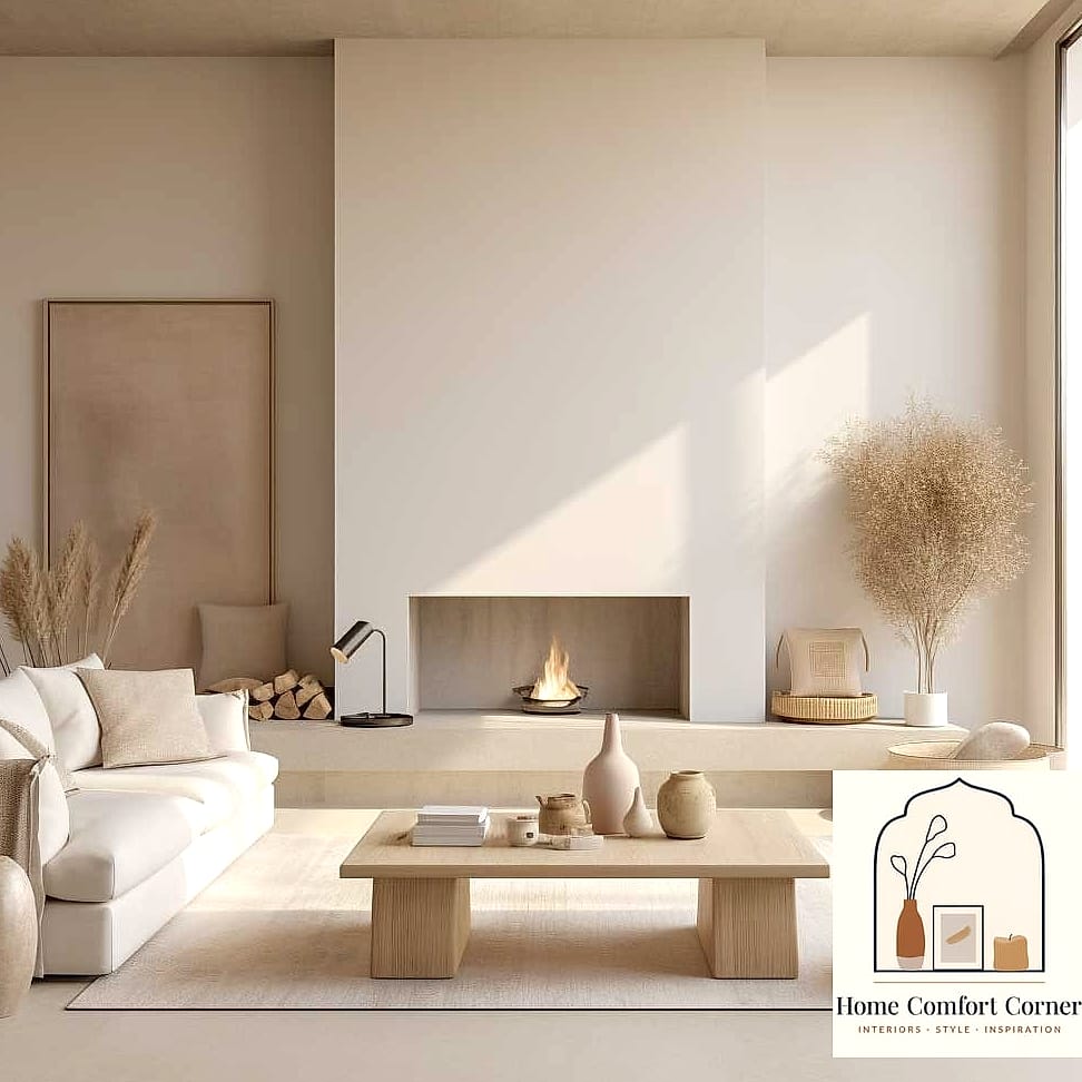 Warm Minimalist Living Room