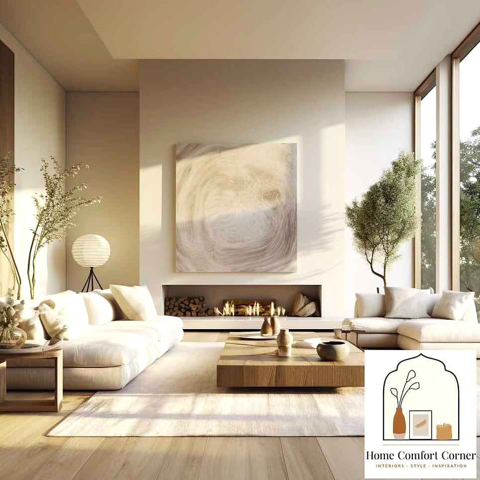 Warm Minimalist Living Room