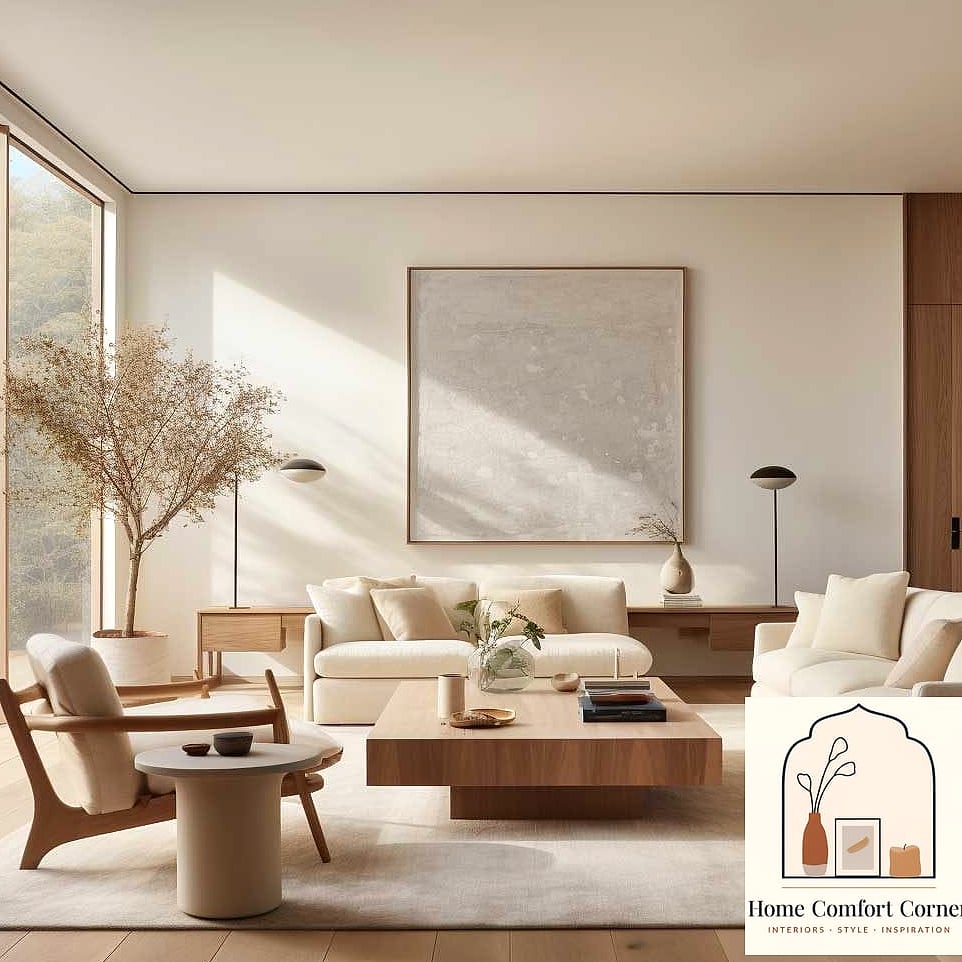 Warm Minimalist Living Room