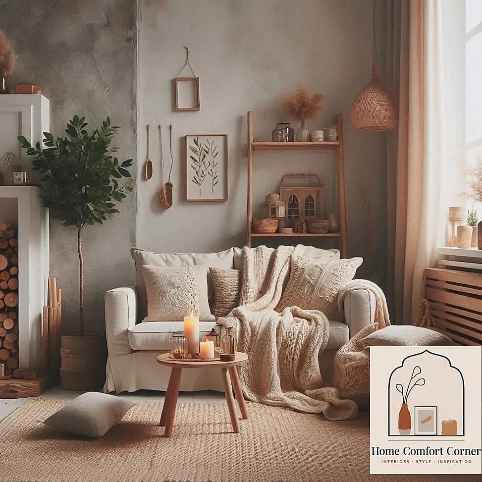 Warm Minimalist Living Room