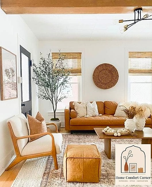 18 Farmhouse Decor Inspiration Boards You'll Want to Copy 2 Warm Neutral Kitchen with Open Shelving