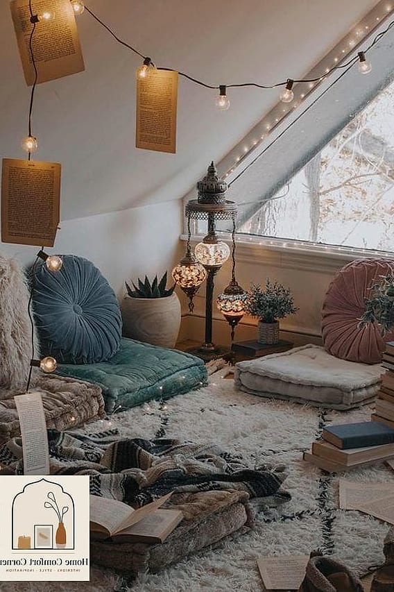 21 Meditation Room Decor Concepts That Are Actually Achievable on a Budget 4 Warm String Lights Instead of Overhead Lighting