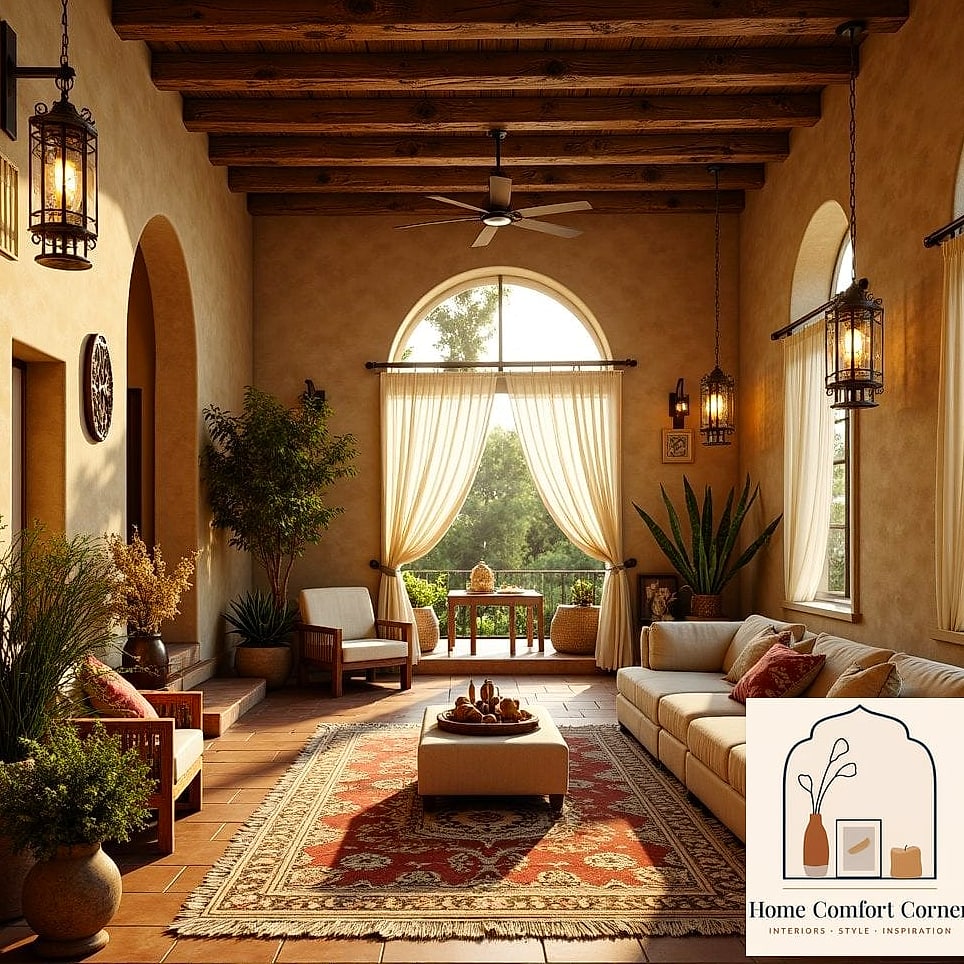 Warm Terracotta and Ochre Accent Walls