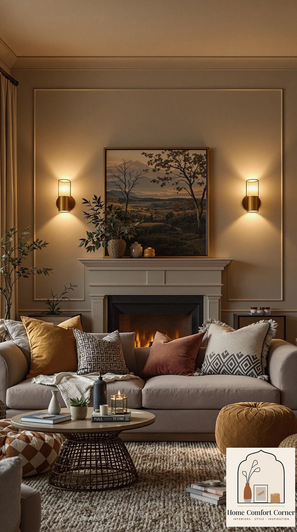 Warm Transitional Dining Room