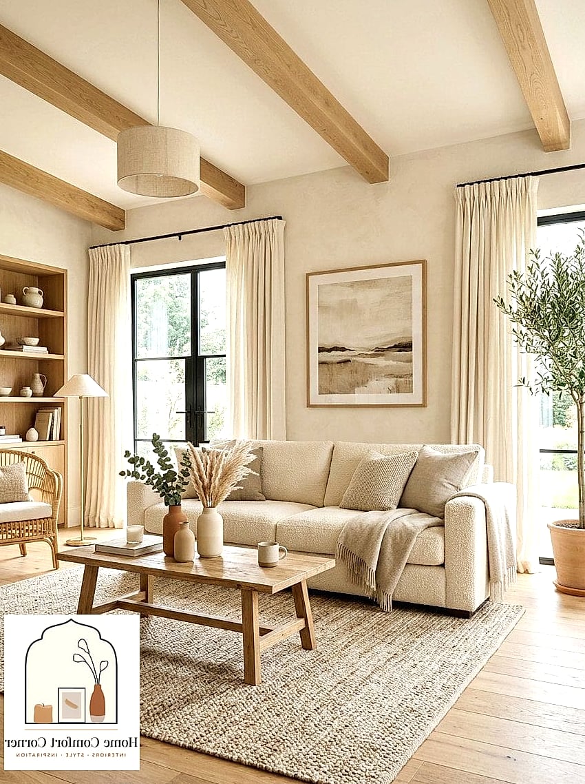 Warm White Walls with Layered Trim
