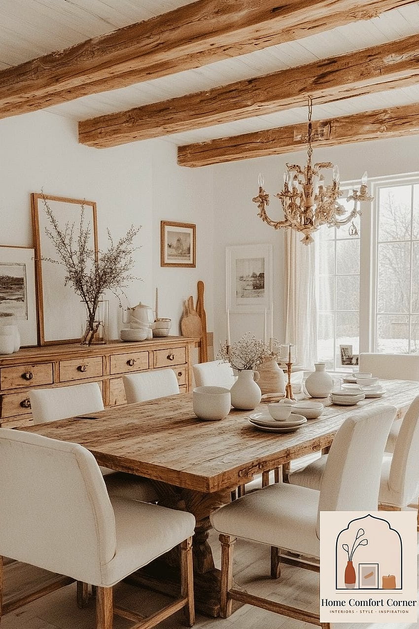 14 Beautiful Vintage Farmhouse Decor Inspiration Photos Worth Saving 2 Weathered Wood Beams Overhead