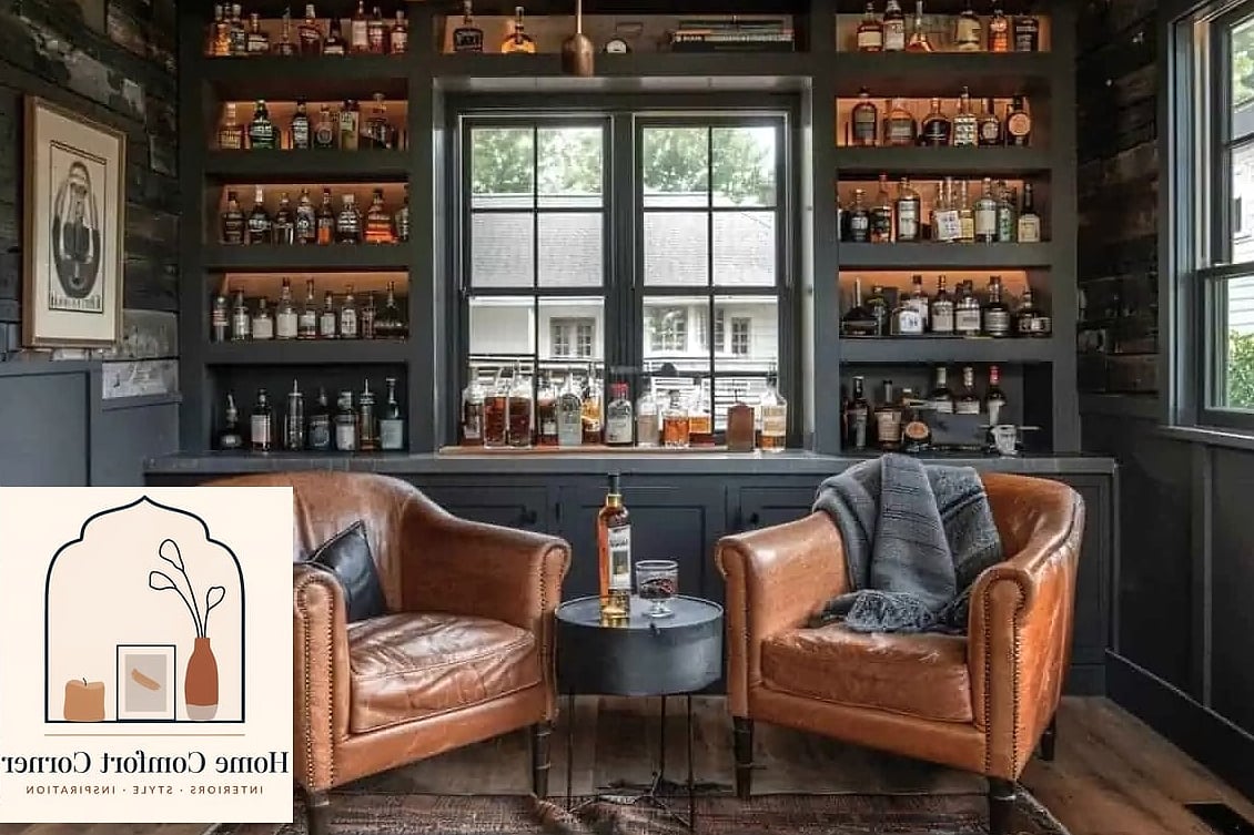 21 Stunning Mens Room Decor Ideas for Every Budget 20 Whiskey or Cigar Display Case