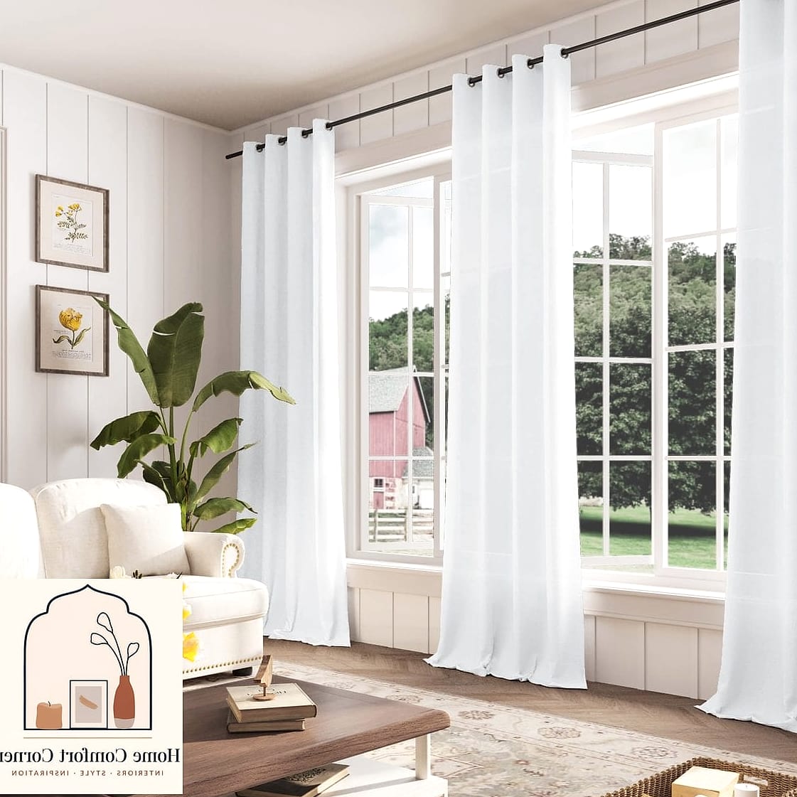 19 White Room Decor Ideas That Will Transform Your Space 14 White Linen Curtains