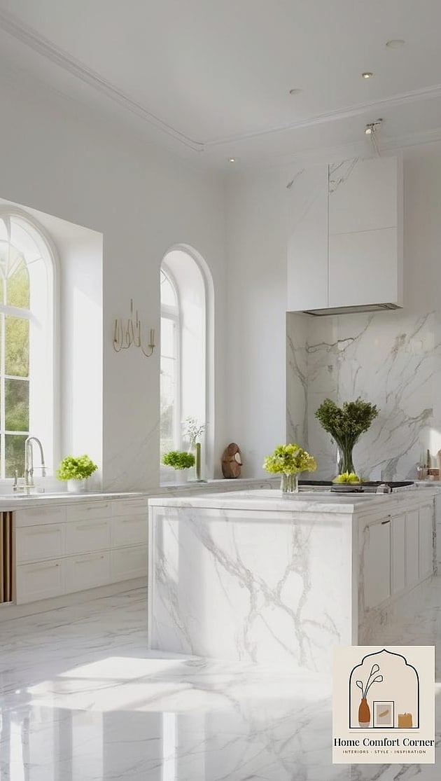 19 White Room Decor Ideas That Will Transform Your Space 13 White Marble Countertops