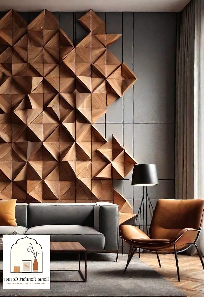 Wood Accent Wall with Stain Instead of Paint
