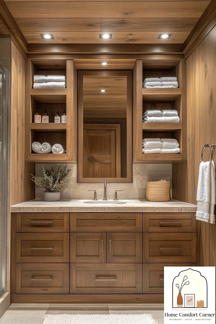 Wood Accents in a Traditionally Cold Room