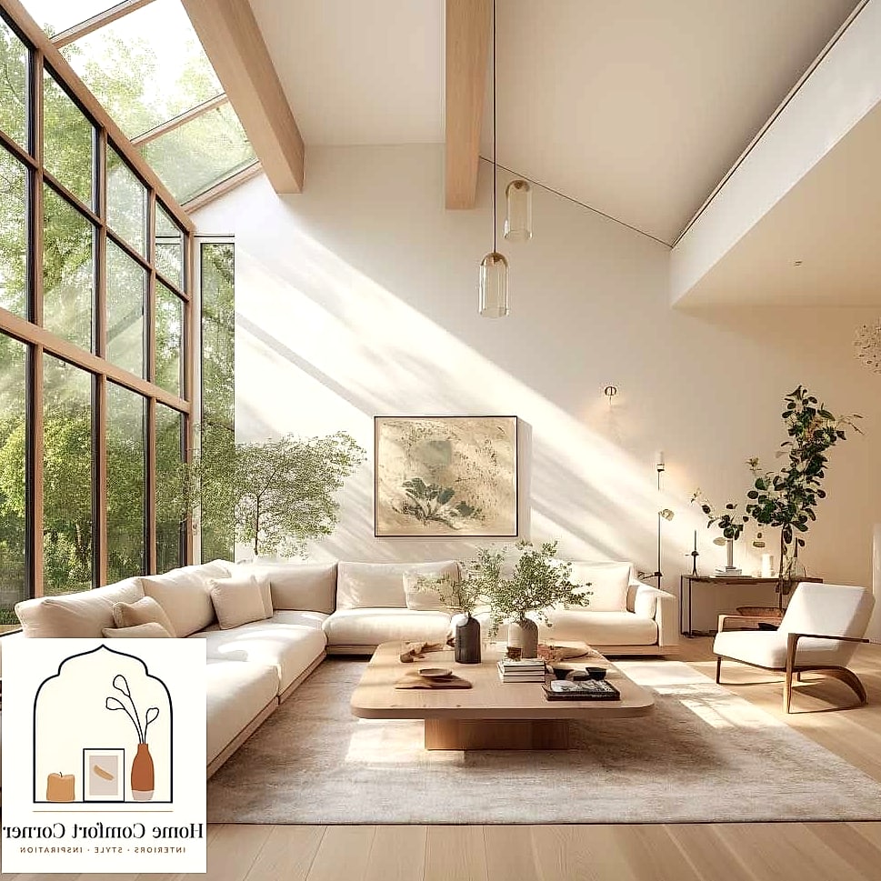 Wood Accents Against Cool Tones