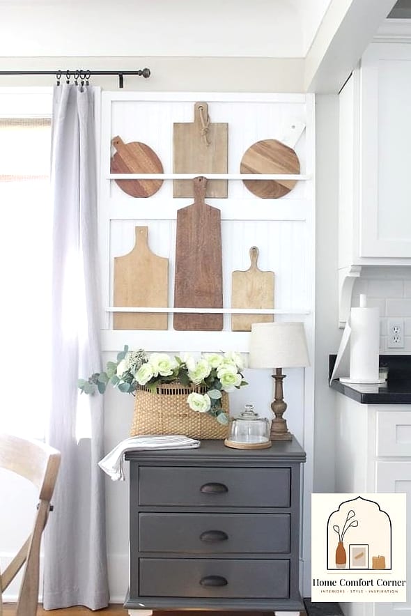 Wooden Cutting Boards and Trays as Decor