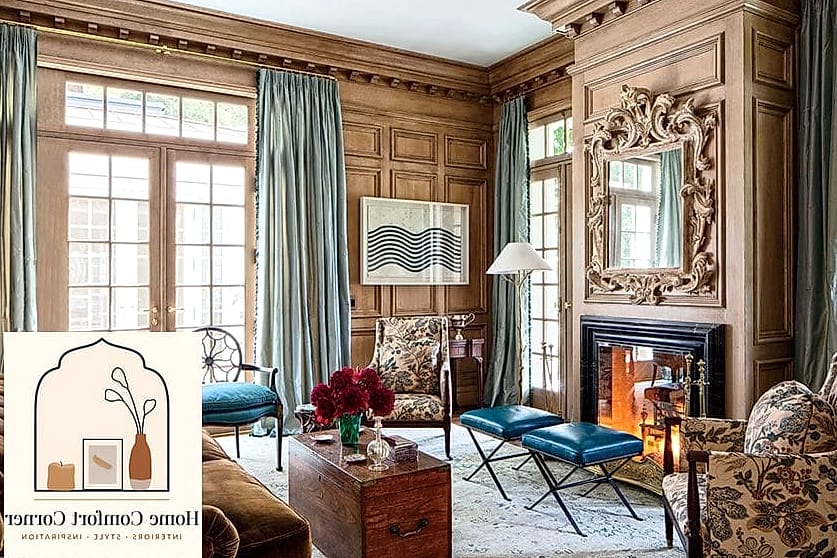 18 Vintage Interior Design Makeovers That Look Incredibly Expensive 15 Wood Paneled Walls Painted a Single Deep Color