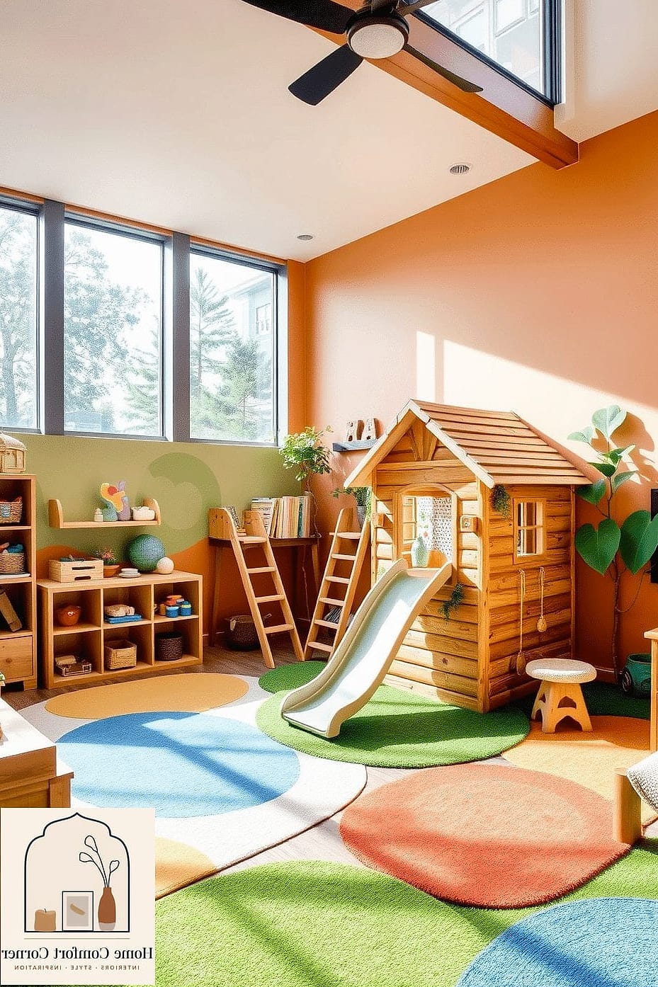 Wood Tones Instead of Primary-Colored Plastic Furniture