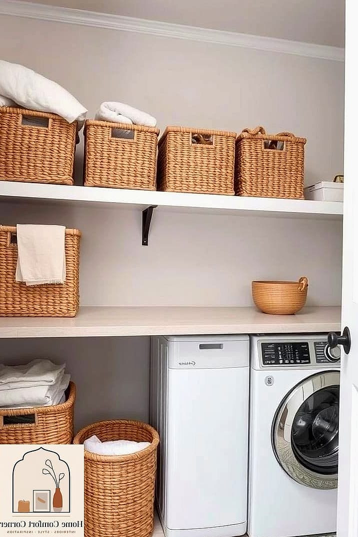 Woven Basket Storage for a Textural Touch