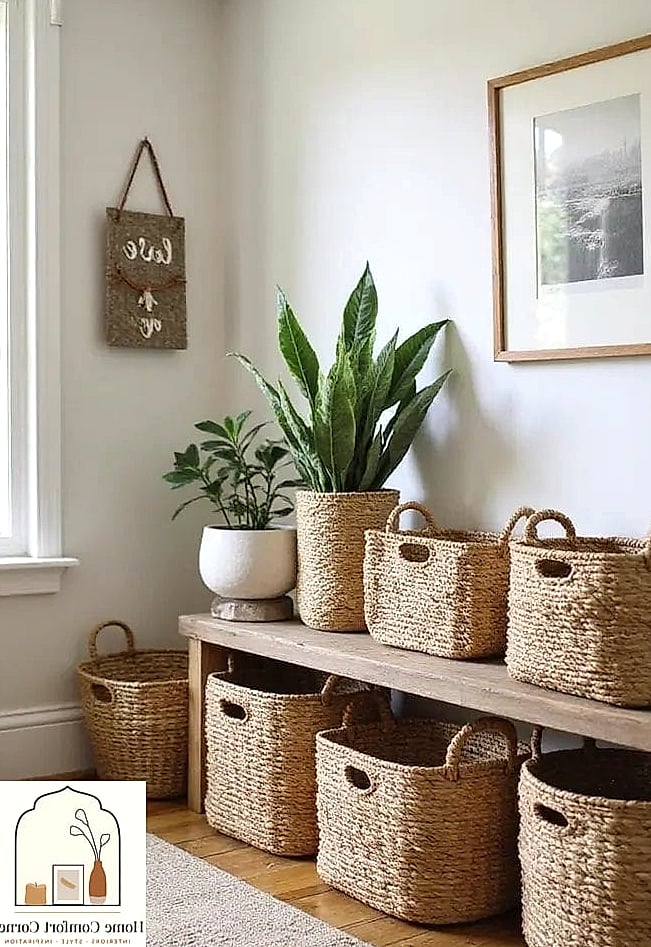 Woven Baskets for Hidden Storage