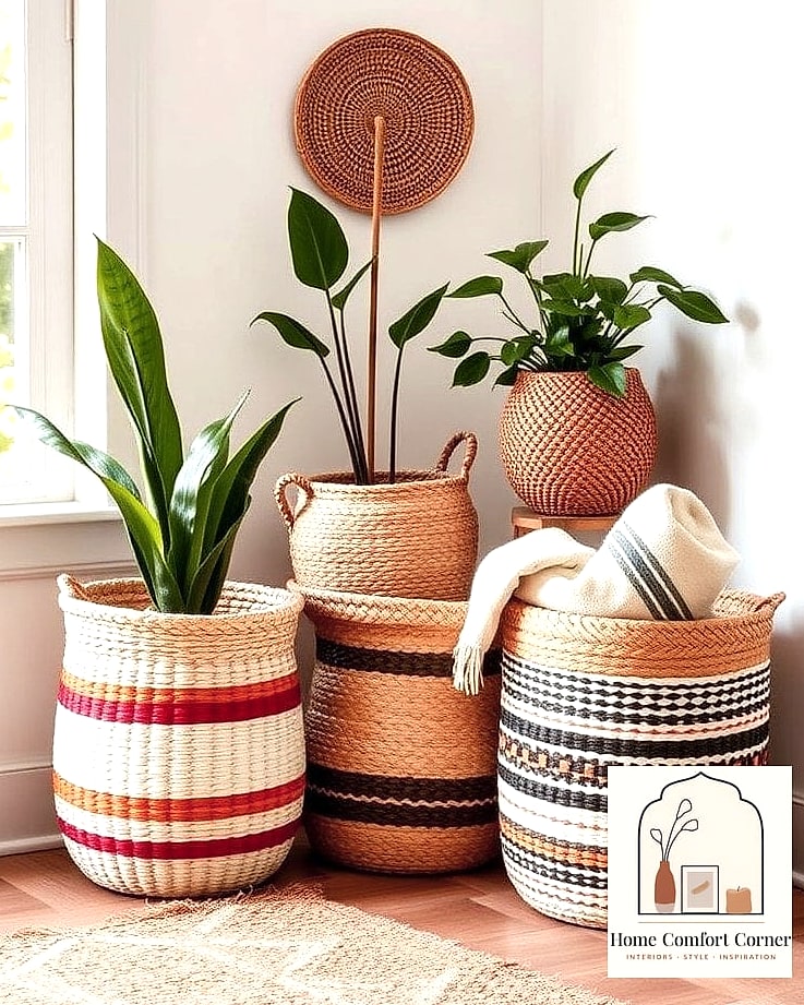 Woven Baskets for Hidden Storage