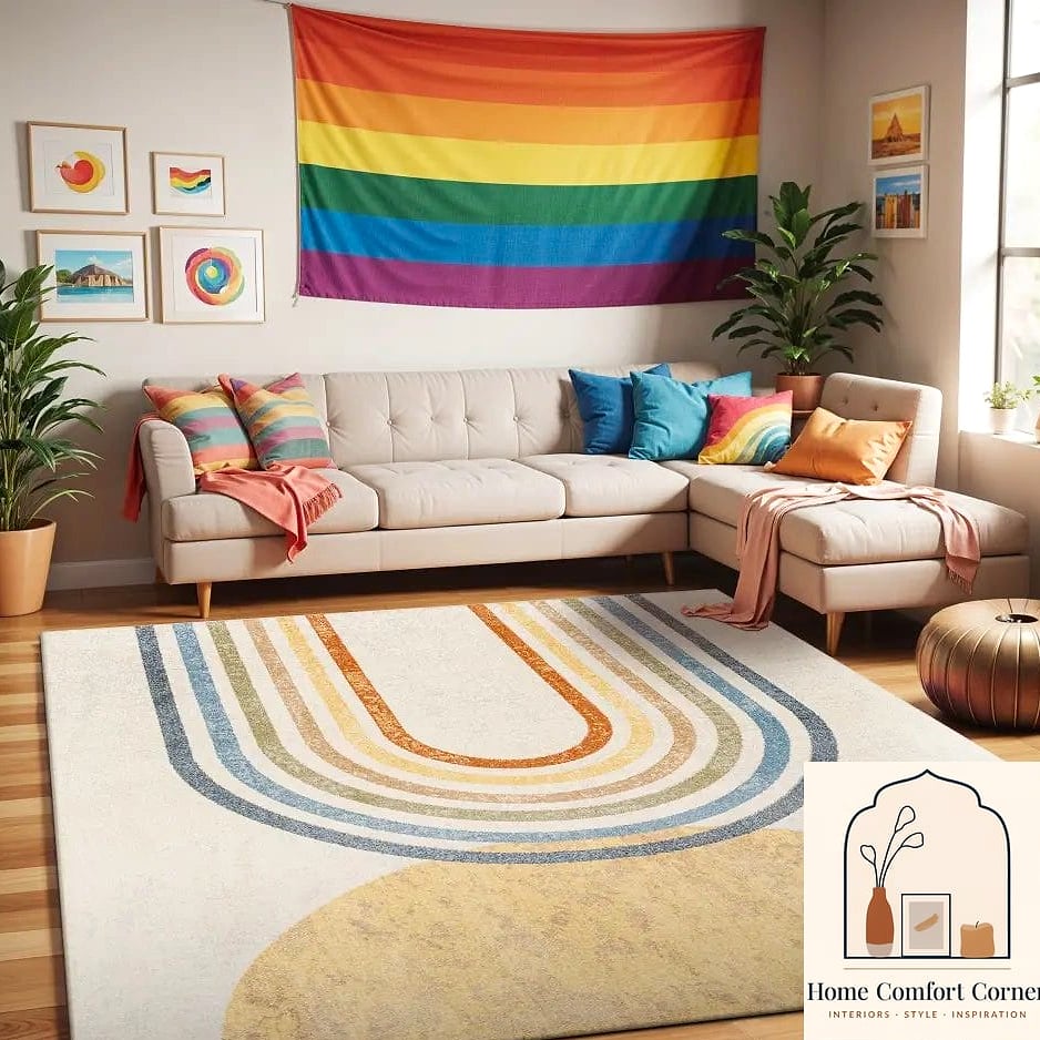 15 Student Room Decor Ideas Inspiration Boards You'll Want to Copy 4 A Woven Rug to Anchor the Space