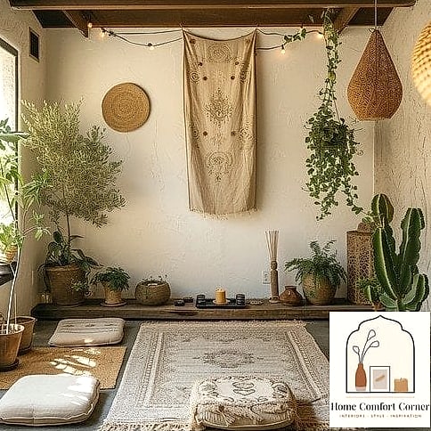 21 Meditation Room Decor Concepts That Are Actually Achievable on a Budget 11 A Woven Wall Hanging as a Focal Point
