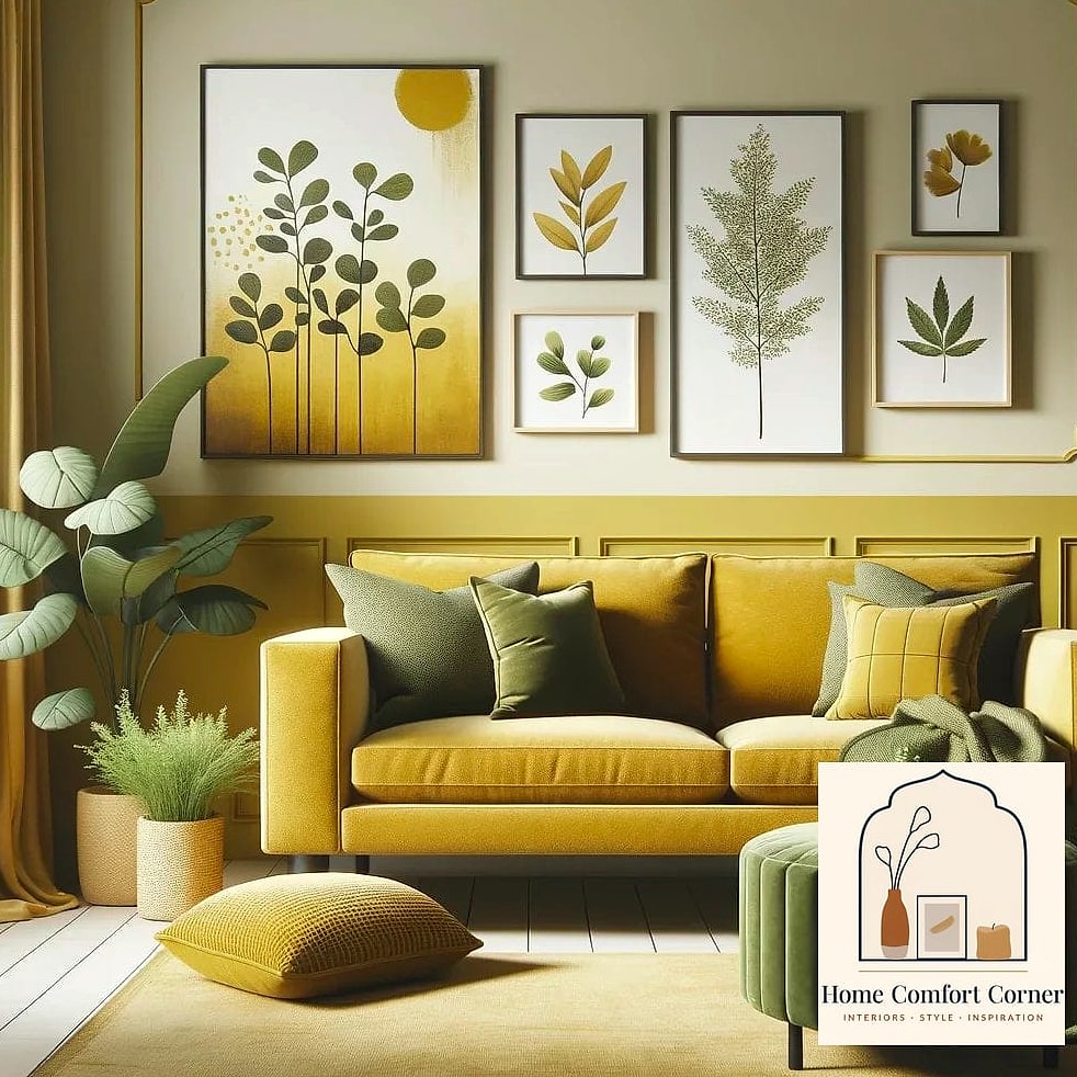 13 Yellow Room Decor Ideas That Are Both Stylish and Practical 14 Yellow and Botanical Print Combo