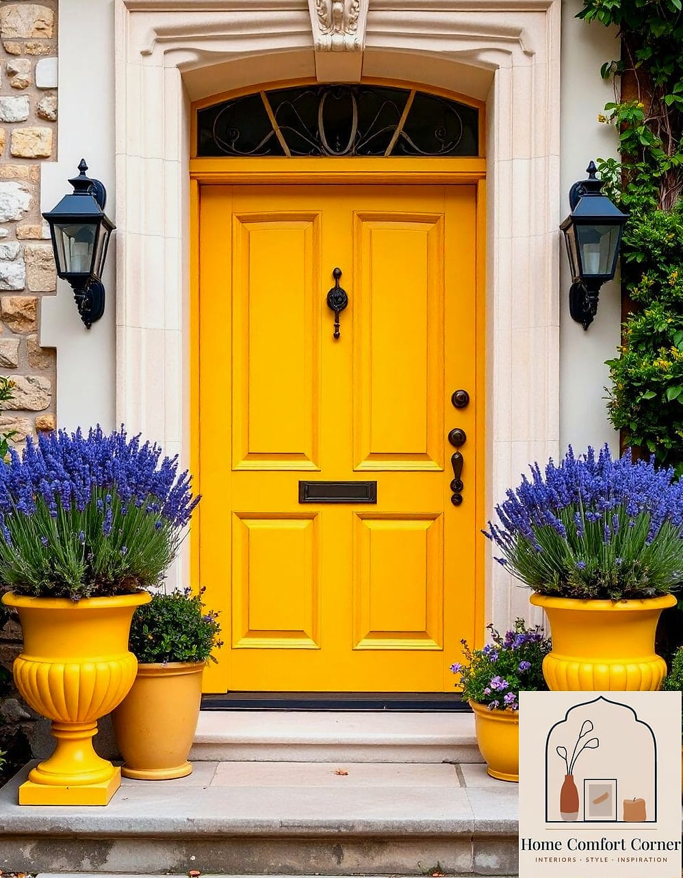 13 Yellow Room Decor Ideas That Are Both Stylish and Practical 12 Yellow Front Door for Curb Appeal